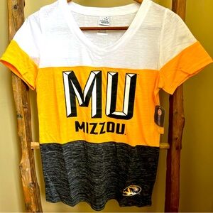 Missouri University Tigers 💛 Ladies Fitted Crew Neck T-Shirt Mizzou
